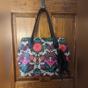 Franco Sarto Vegan Leather Boho Chic Tote Bag